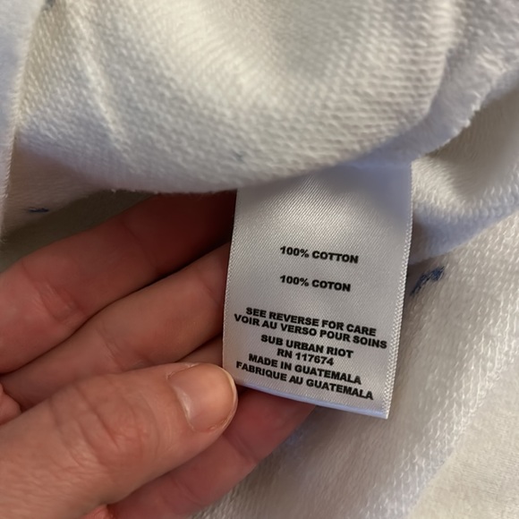 Suburban Riot white sweatshirt with paint splatters - Picture 4 of 6